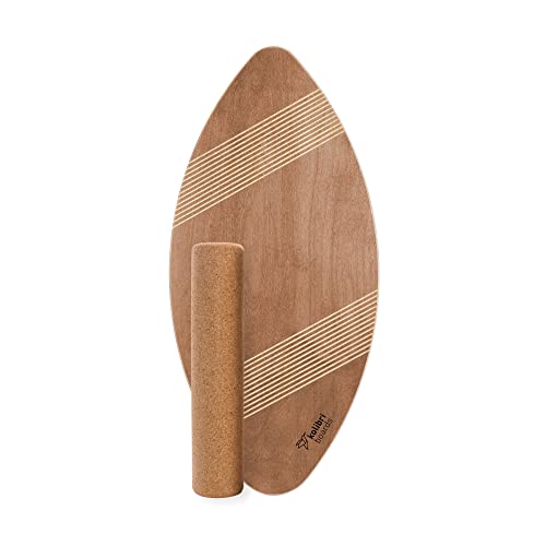kolibri boards Round Grip - Balance Board | Made in Germany | inkl. Korkrolle | nachhaltig...