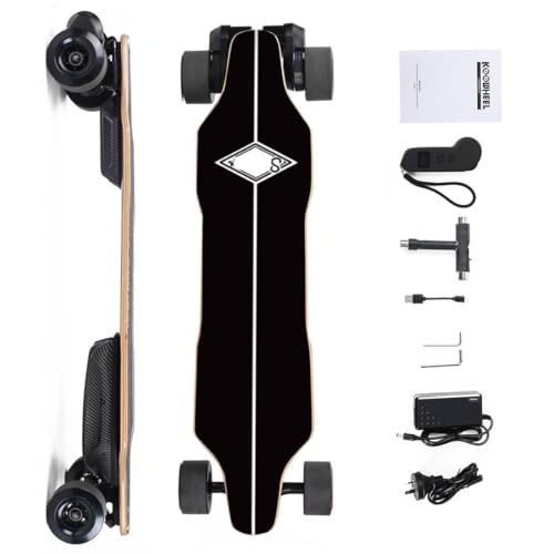 Elektro Longboard Skateboard mit PU-Rad, 1000W Dual-Motor, Maximale Belastung 130KG,...