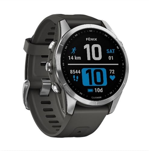 Garmin fenix 7S – schlanke GPS-Multisport-Smartwatch mit 1,2“ Display und...