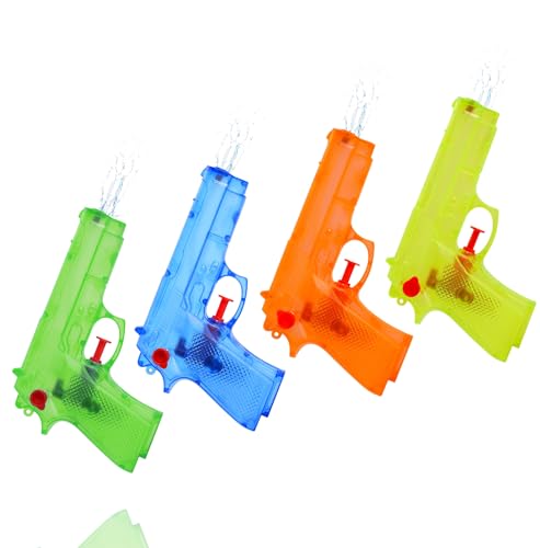 4X Wasserpistolen Set 15 cm für Kinder & Erwachsene - mit hoher Reichweite -...