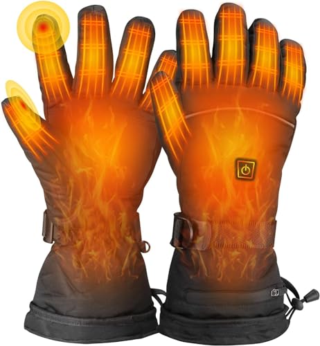 beseloa Beheizbare Handschuhe für Herren Damen, Wiederaufladbar 3 Stufige Beheizte Ski...