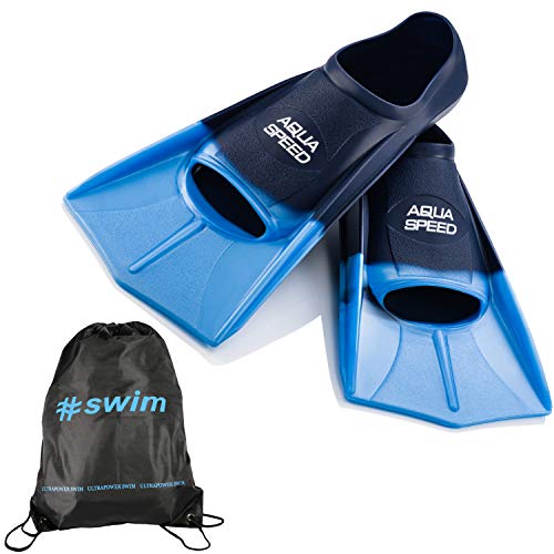 Aqua Speed kurze Trainingsflossen I für Teenager Erwachsene I weiche Schwimmflossen I...