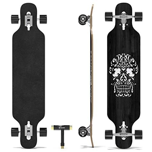 Skatro Drop Through Longboard Skateboard Freeride - Inklusive T-Tool