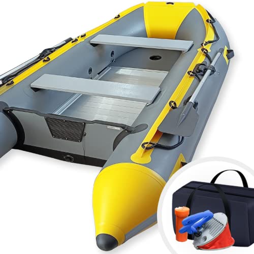 Schlauchboot 3,30m für 5+1 Personen, 330x155cm, max566kg, Alupaddel, Aluboden,...