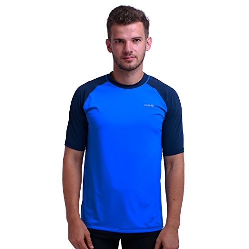 Herren Rash Vest Rashguard Kurzarm schwarz Schnorcheln Schwimmen Surfen Tops Tauchen Anzug...