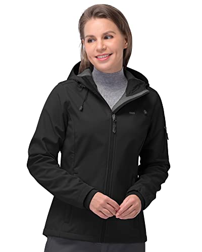 33,000ft Softshelljacke Damen Wasserdichte Atmungsaktive Warme Winterjacke Fleece...