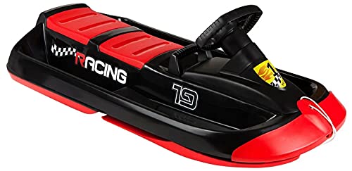 Spiel AG Zweisitzer Schneebob Bob Lenkbob Lenkschlitten 109cm SNO Racing schwarz rot