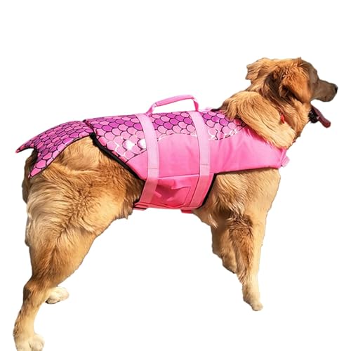 Dog Life Vests, Adjustable Dog Swimming Vest, Flotation Lifesaver, Reflective Dog Clothes,...