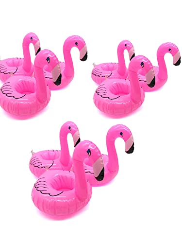 9 Stück Kleine Flamingo Getränkehalter, Little Elf/Weihnachtswichtel Zubehör,...