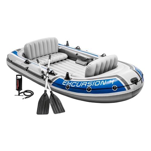 Intex Excursion 4 Set Schlauchboot - 315 x 165 x 43 cm - 3-teilig - Mehrfarbig