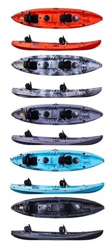 Galaxy Kayaks Tandem Solo HV - Zweier + Einer Kajak Sit On Top Kajak Angelkajak, Farbe...