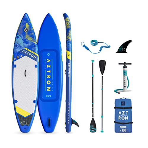 AZTRON Neptune Touring 12’6’’ iSUP Set, Aufblasbares Stand up Paddling Board, mit...