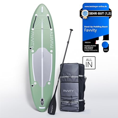 FAVVITY Stand up Paddling Board aufblasbar - Stilvoll [7-Jahre Garantie] ultraleichtes...