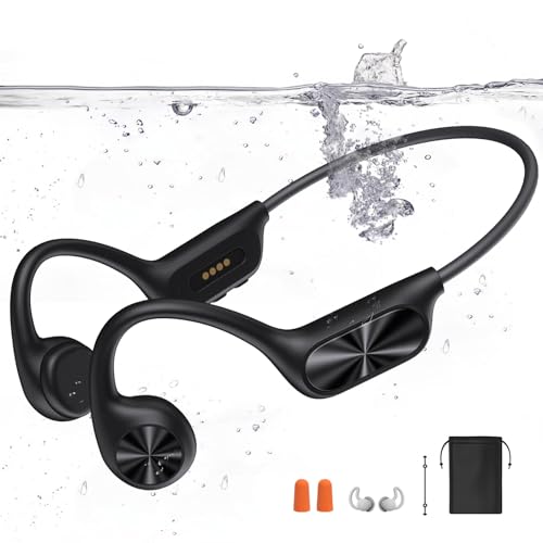 Kopfhörer Schwimmen, Knochenschall Kopfhörer Bluetooth 5.4, IPX8 Wasserdicht,...