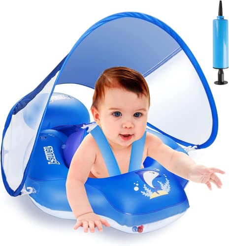 Parner Schwimmring Baby mit UPF50+ Sonnendach, Schwimmhilfe Baby für den Pool,...