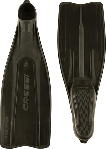 Cressi Schnorchelflossen & Schwimmflossen Pro Star, schwarz, 37/38, BG185037