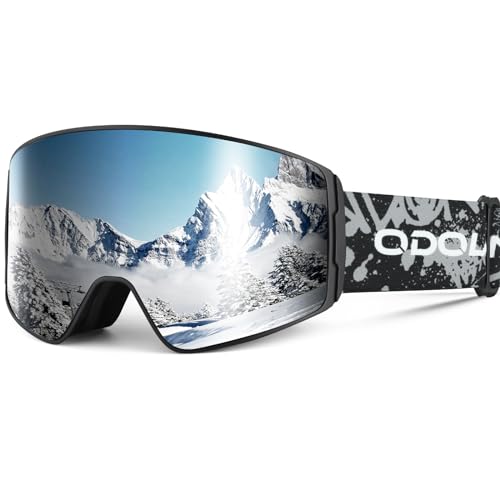 Odoland Skibrille Kinder Unisex Snowboardbrille Helmkompatible mit UV-Schutz und...