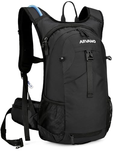 Arvano Trinkrucksack Fahrrad Rucksäck mit Trinkblase 2l, Thermofach, Klein Wanderrucksack...