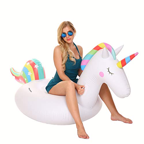 Bonabon Pool Floß Einhorn Riesen Aufblasbares Einhorn Schwimmreifen Grosse Einhorn...