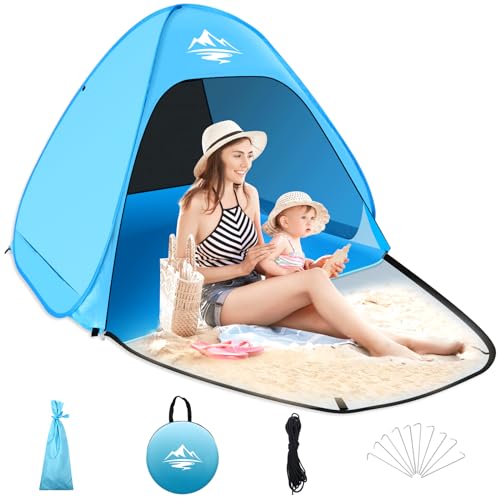 MAXDONE Strandmuschel Pop Up Strandzelt für 2-3 Personen Automatisches Strand Camping...