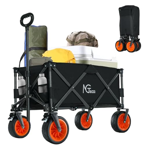 NGTeco Faltbarer Bollerwagen 250L für Strand & Camping Handwagen Belastbar bis 125KG,...