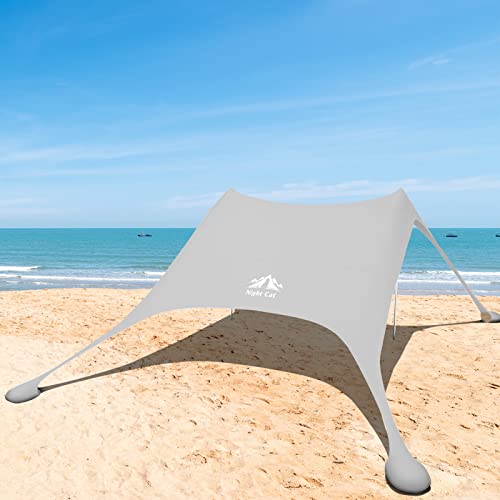 Night Cat Strandzelt Lycra Schatten Zelt Strandmuschel Sonnensegel Sun Shelter UV-Schutz...