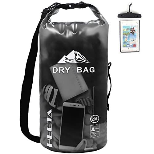 HEETA Dry Bag Wasserdichter Packsack 5L/10L/20L Wasserdicht Taschen mit Handytasche und...