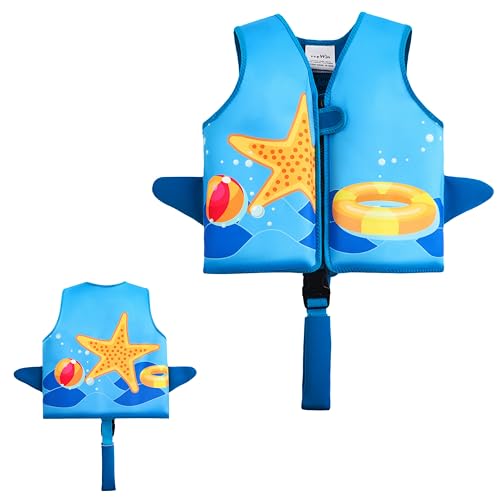 vveWin UV Neopren Schwimmweste für Kinder mit Sicherheitsschnalle Abnehmbare Schwimmer...