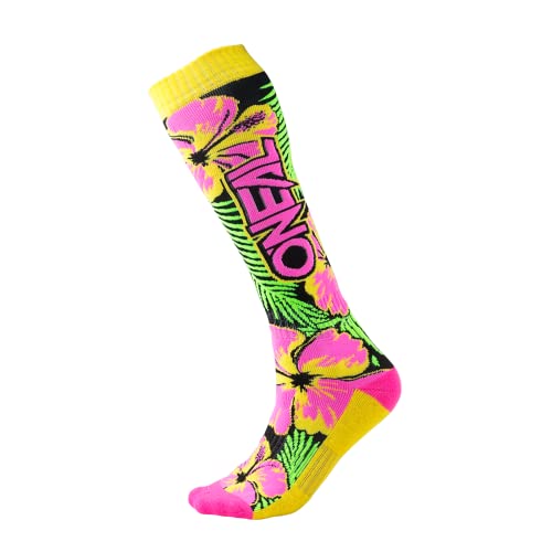 O'NEAL Unisex Pro Mx Socken, pink/grün/gelb, Einheitsgröße EU