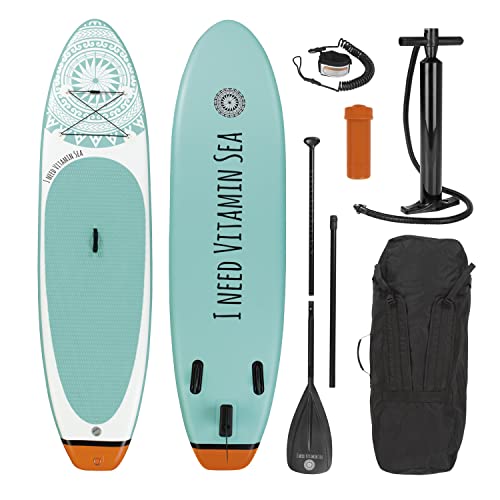 EASYmaxx Stand-Up- Paddle-Board 'I NEED Vitamin SEA' | SUP inkl. Tragetasche,...