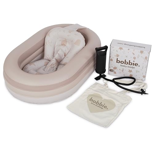 BOBBIE - 2 in 1 Aufblasbare Badewanne Baby, Mitwachsendes Babybad von 0 bis 48 Monaten,...