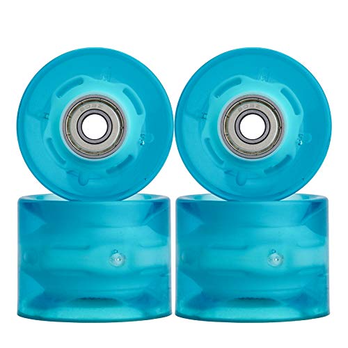 NONMON Cruiser Skateboard Rollen 60mm 78A mit Kugellager 608ZZ ABEC-9, Weich LED...