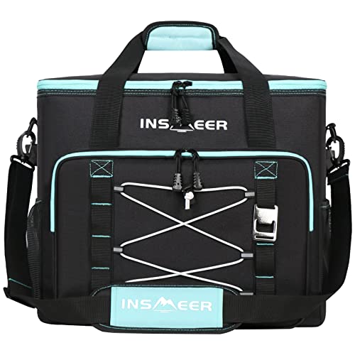 INSMEER Kühltasche Gross 55L, 80 Cans Kühltasche Faltbar, Auslaufsicher & Wasserdicht...