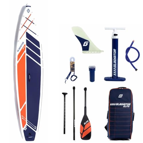 Gladiator Elite 12'6'T x 32' SUP Board Set 2024 - blau I Kippstabiles Tourenboard,...