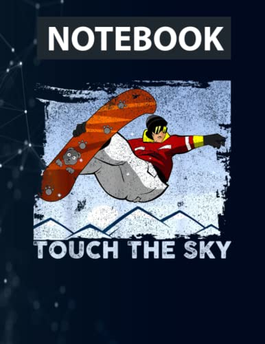 Snowboard Mountain Snowboarding Freestyle Touch The Sky 130 Pages 8.5''x11'' in DotLine