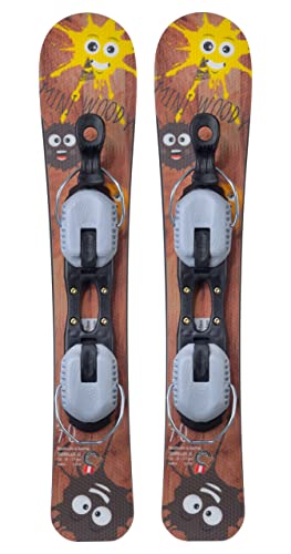 GPO Snowblade Mini Woody, Renn-Kurz-Ski inkl. GC-001-Bindung, 70 cm Länge, Big-Foot-Ski...