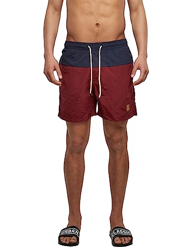 Urban Classics Herren Badehose Block Swim Shorts nvy/burgundy 3XL