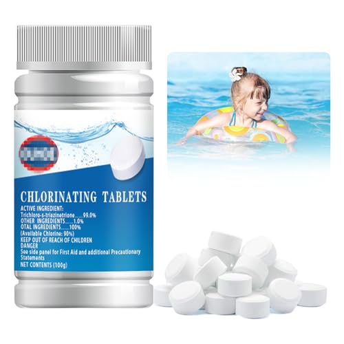 Chlor Pool Tabletten, Multifunktionstabletten Pool, Chlortabletten für Pool 5 in 1,...