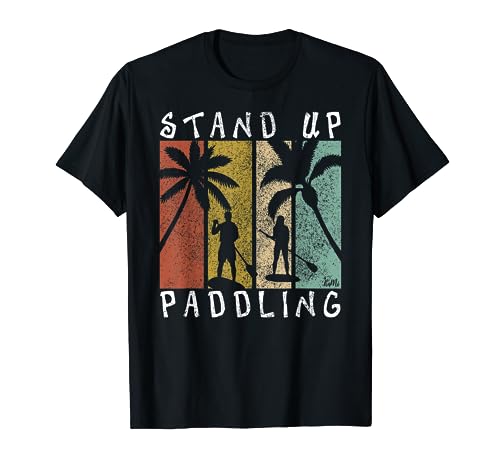 Retro SUP Shirt Für Frauen Männer Kinder Stand Up Paddle T-Shirt