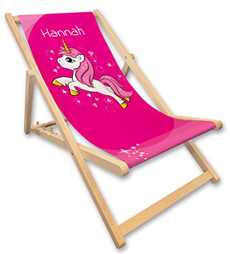 Unikatolo children's deckchair unicorn with name