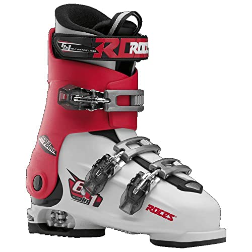 Roces Kinder Idea Free 22.5-25.5 Kinderskischuh-Verstellbar, White-Red-Black, 36-40