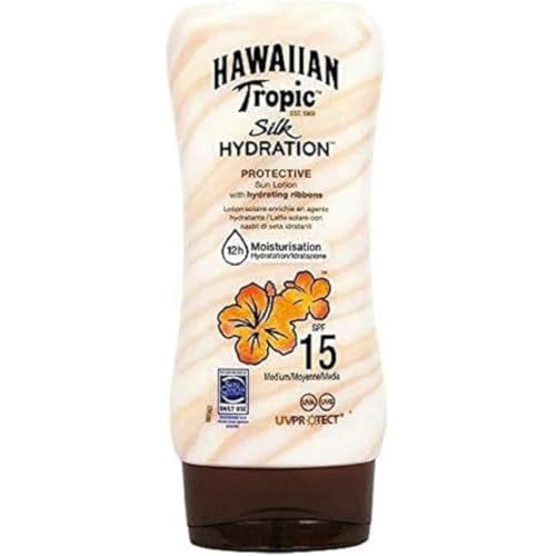 Hawaiian Tropic Silk Hydration Protective Sun Lotion Sonnencreme LSF 15, 180 ml (1er Pack)