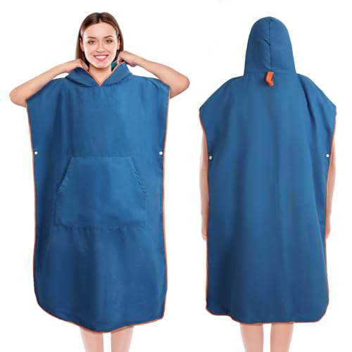 Jokisa Badeponcho Damen & Herren, Ultraleicht und Schnelltrocknend Badeponcho...