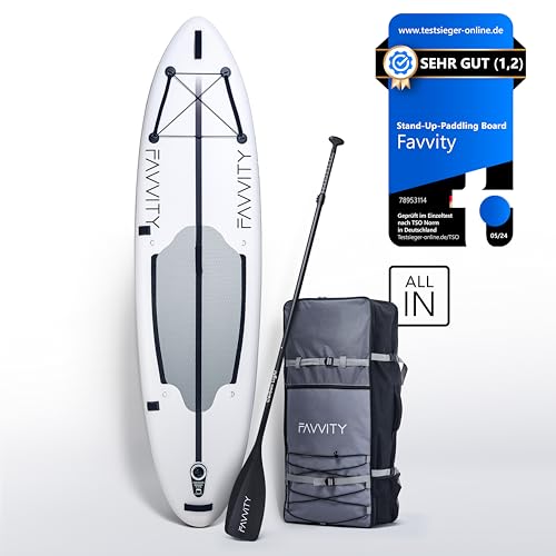 FAVVITY Stand up Paddling Board aufblasbar - Stilvoll [7-Jahre Garantie] ultraleichtes...