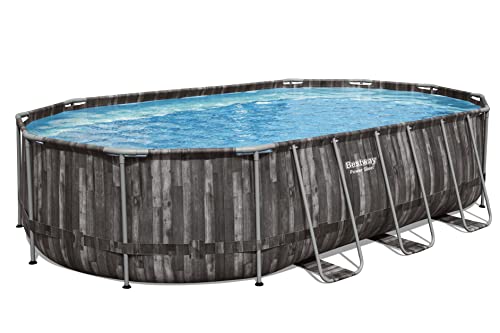 Bestway Power Steel Frame Pool Komplett-Set mit Filterpumpe 610 x 366 x 122 cm ,...