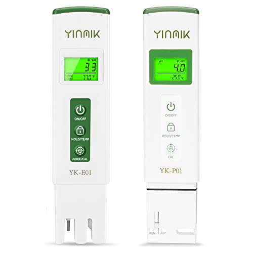YINMIK Digitales pH Messgerät und TDS Tester Set, TDS EC mit Einem Horizontalen...