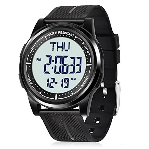 WIFORT Digital Herren Damen Uhren, 5 ATM Wasserdicht Sport Armbanduhr mit Wecker Stoppuhr...