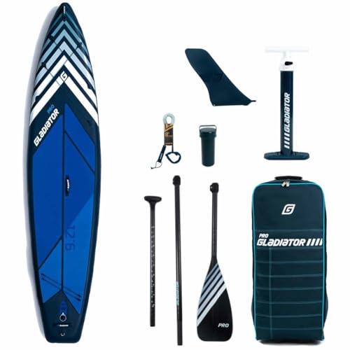 Gladiator Pro 12'6'W x 34' SUP Board Set 2024 – dunkelblau I Sportliches Tourenboard I...