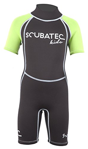 Scubatec 3mm Kindershorty Kids Wave, schwarz-grün, 140-146 (M)