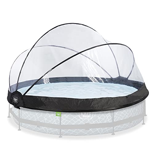 EXIT Toys Pool Dome 12ft/360cm/142, Transparent, Faltbar, geeignet für runde oberirdische...